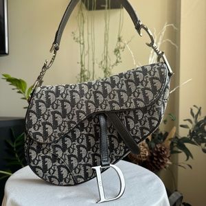 Christian Dior by John Galliano 2001 Original Black Diorissimo Saddle